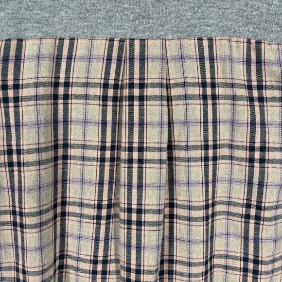 Hem Thread Cardigan Sweater Womens Small Grey Plaid Button Grandpa Grunge Preppy - Picture 9 of 10